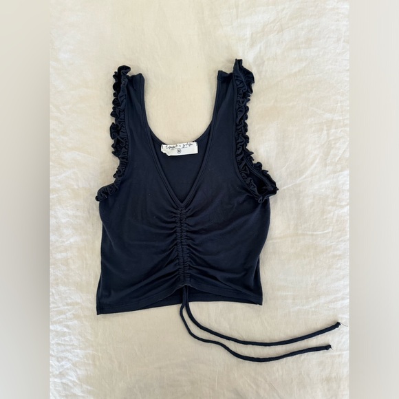 Emma & Sam Tops - Emma & Sam Ruffle Crop Top